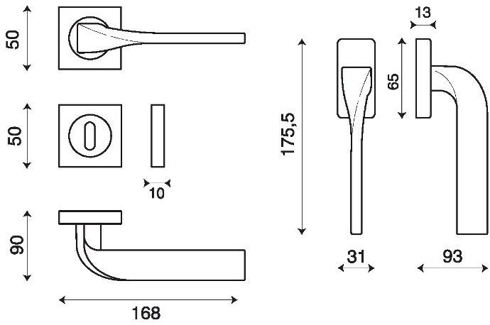 KLEIS Оконная ручка из латуни dk La sun-id-1446265 - Вид №1