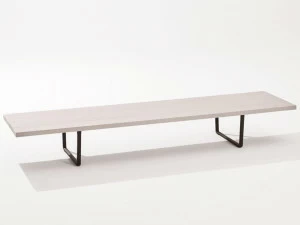 FAST Низкий садовый стол из алюминия с имитацией дерева Orizon