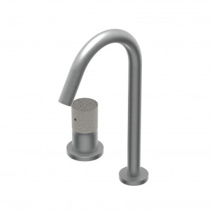 E0BA0125H1 Открытый однорычажный смеситель для раковины Ritmonio Diametro35 Inox Concrete