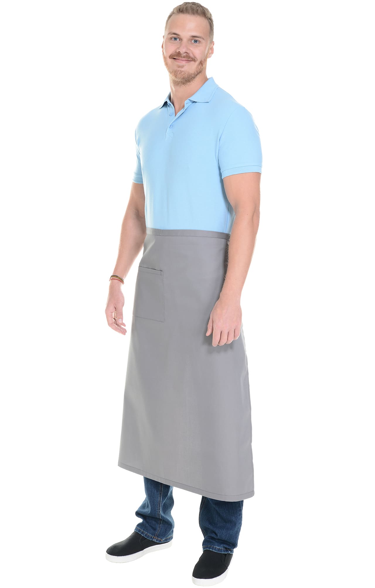 60134 Фартук удлиненный dark grey (темно-серый) HORECA  Одежда для официантов  размер  - Вид №8