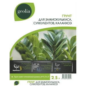 Грунт Geolia для замиокулькаса, суккулентов, каланхоэ 2,5л 85473684 STLM-2129283