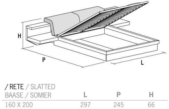 ZANETTE Двуспальная кровать из ткани с мягким изголовьем Morfeo sun-id-1486683 - Вид №9