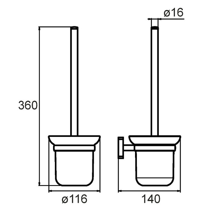 VOLSMG0M47 Milardo Volga Ерш подвесной (настенный) Volga Россия - Вид №1