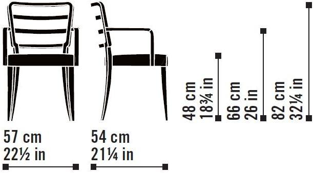 Very Wood Стул из ткани с подлокотниками Wiener sun-id-1501324 - Вид №5