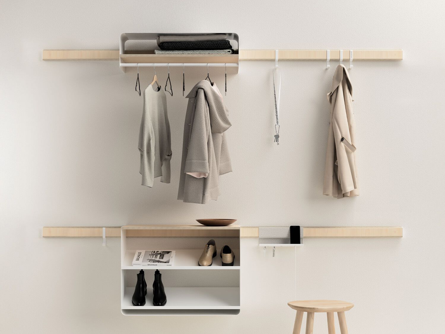 Стальная и деревянная настенная вешалка Variand Furniture A03 ARCH-00057758 - Вид №2