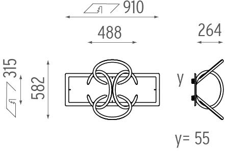 Flos Полувстраиваемый потолочный светильник отраженного света Soft collection - 3d sun-id-1481103 - Вид №4
