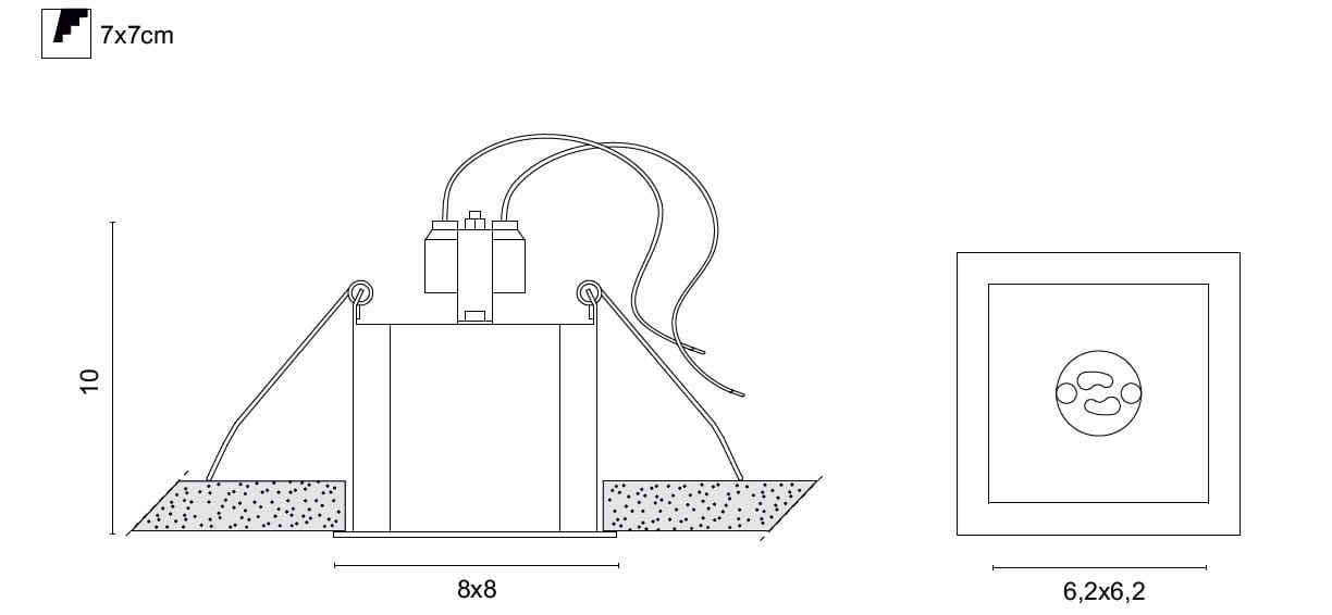 Квадратный светодиодный светильник EGOLUCE ARCH-00062758 - Вид №2