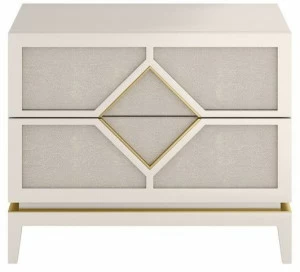 FRATO Прямоугольная прикроватная тумбочка из лакированной древесины с ящиками Diamond Ffu020006abd