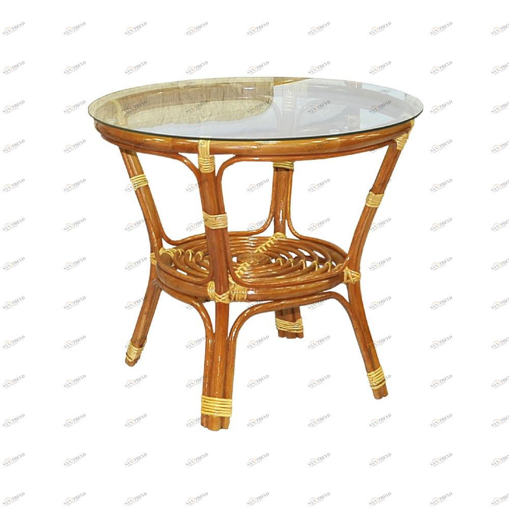 Столик кофейный круглый "Багама" ЭКО ДИЗАЙН CLASSIC RATTAN 129502 Коричневый 