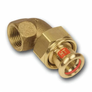 1130961834 SANHA 13096G пресс-фит. солн., бронза, сгон угловой ВПр-ВР 18x3/4 мм