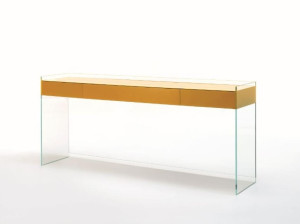 Прямоугольная хрустальная консоль с ящиками