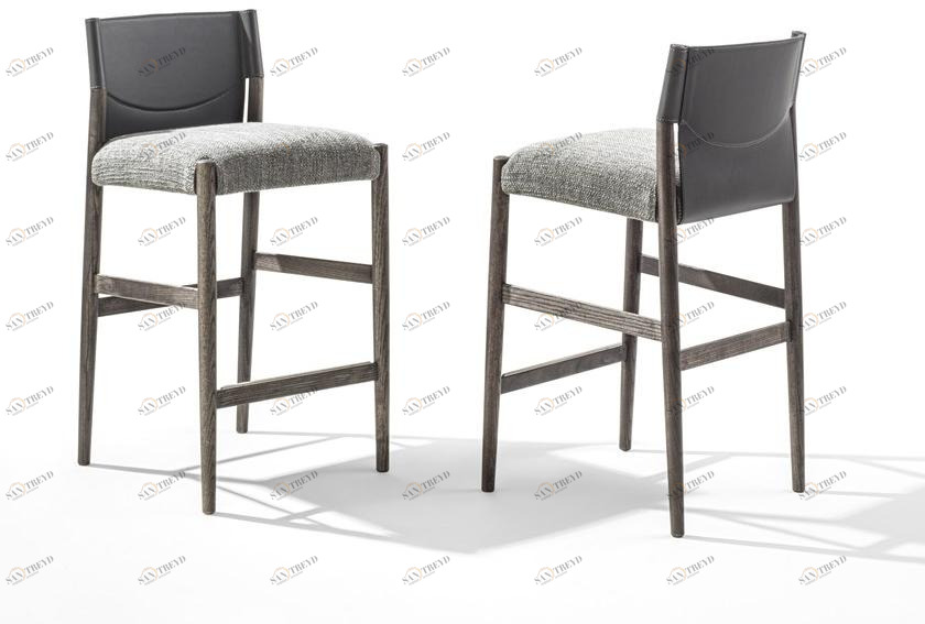 Porada Табурет из ясеня с кожаной и тканевой обивкой Twenty sun-id-1406151