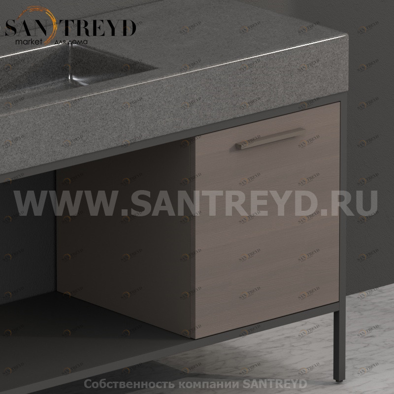 SD4548CF Тумба с открывающейся правой створкой (с 1 стеклянной полкой) Globo Ceramica Globo INCANTHO