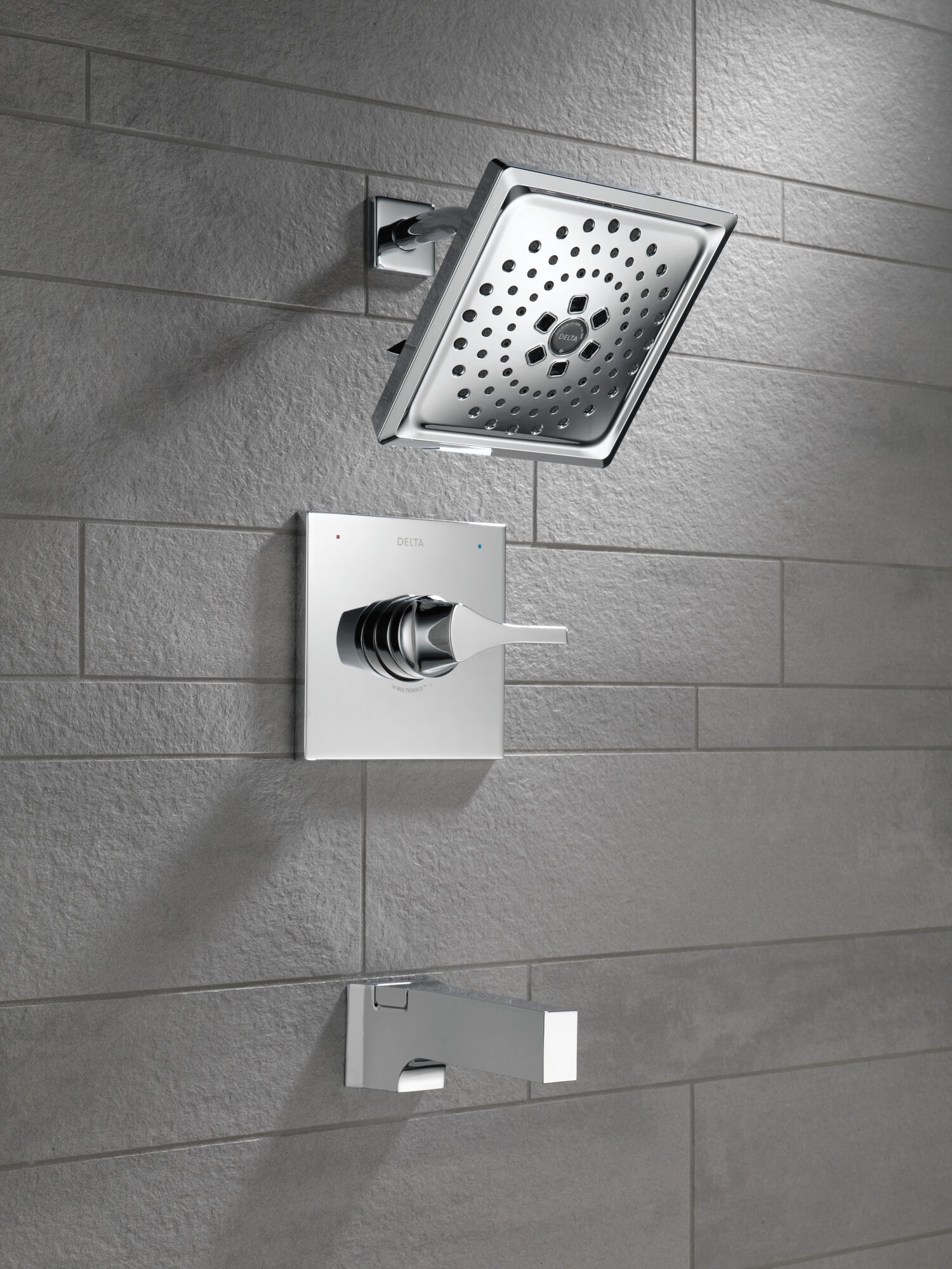 T14474-PN Monitor® 14 Series H2Okinetic® для ванны и душа Delta Faucet Zura Полированный никель  - Вид №3