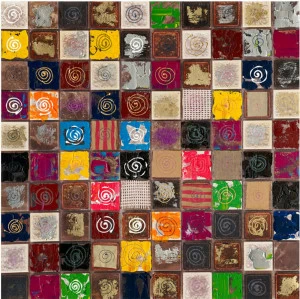 Картина на холсте 100х100 см "Спираль" EVENHOME КАРТИНЫ МАСЛОМ 129758 Коричневый;красный;разноцветный