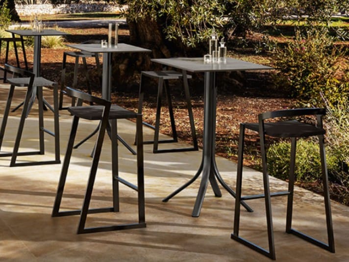 Высокий садовый стол с алюминиевым основанием и верхней частью HPL MY YOUR Push ARCH-00077011