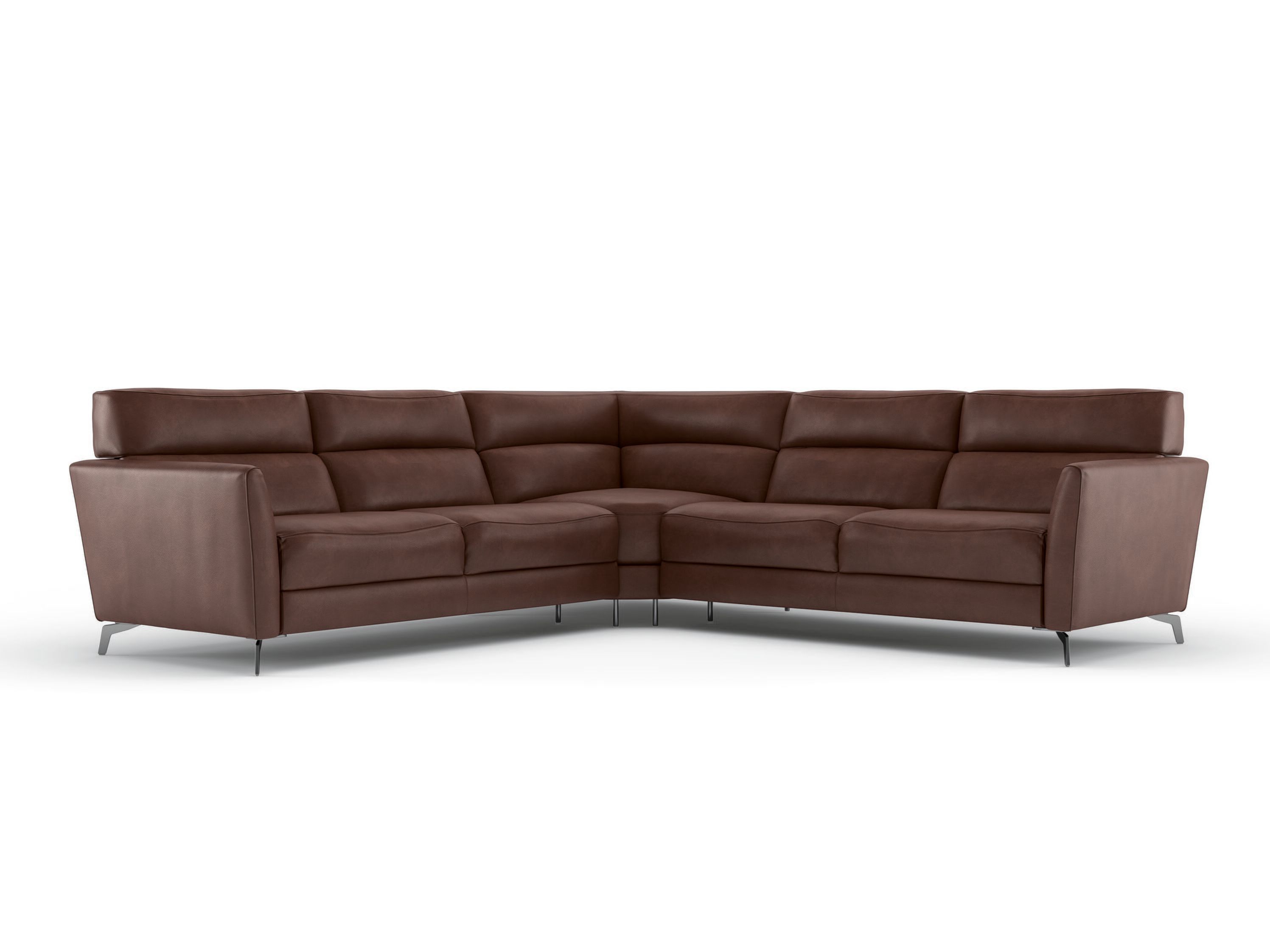 Кожаный угловой диван с откидной спинкой Natuzzi Italia Стэн ARCH-00131090