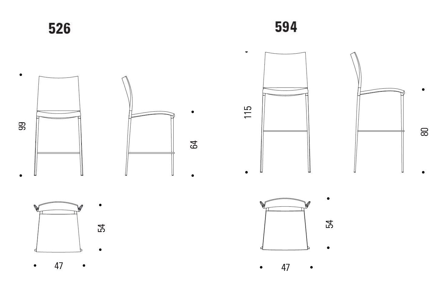 Высокий стул из полиэфирного волокна со спинкой Desalto Sand ARCH-00038906 - Вид №3