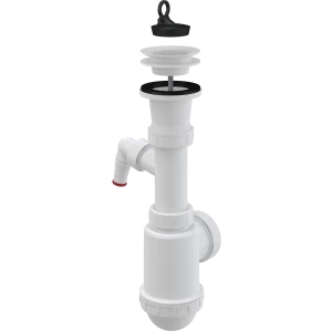 Cифон для мойки c пластмассовой решеткой DN70 и штуцером