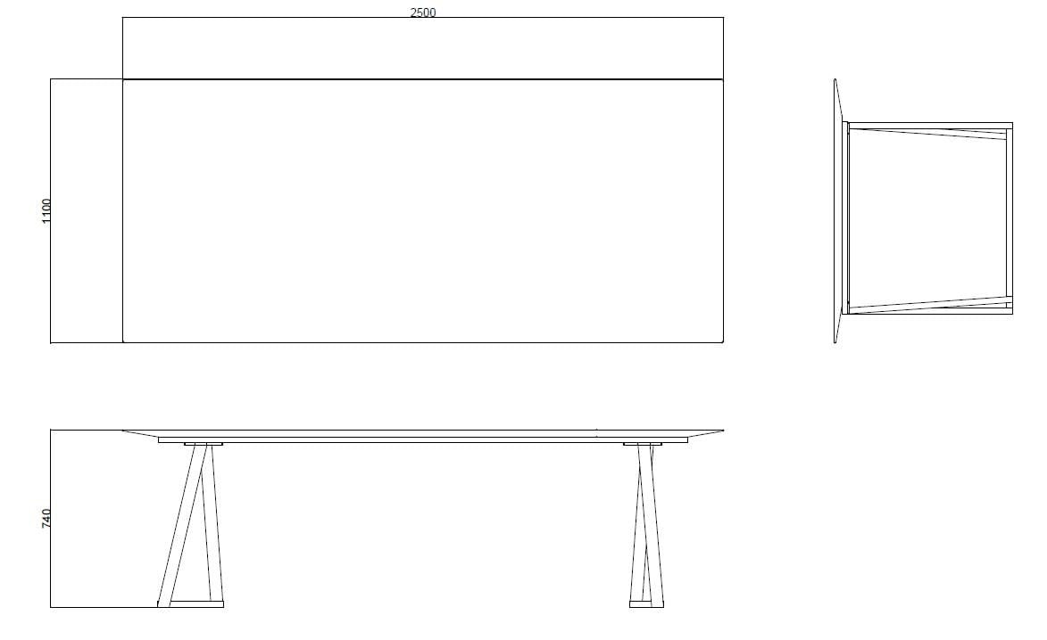 Прямоугольный стол из каррарского мрамора Salvatori Dritto ARCH-00046892 - Вид №4