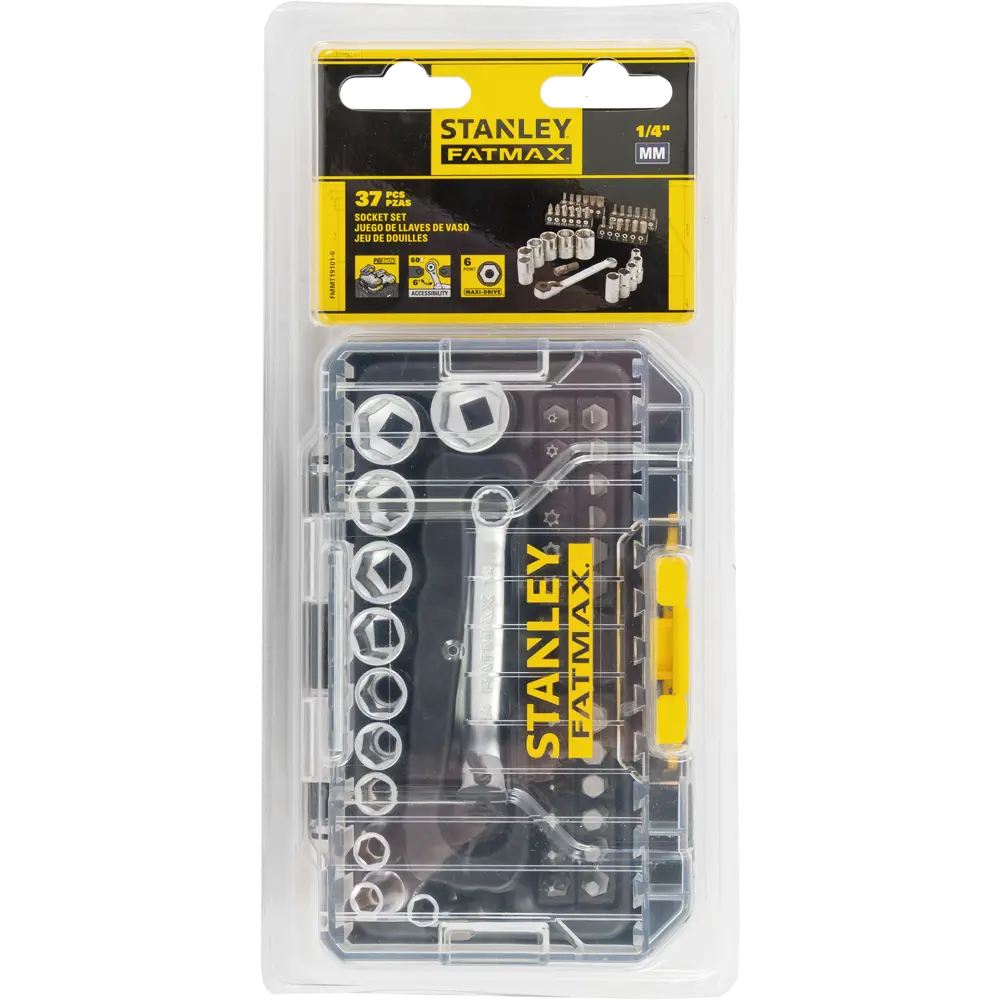 Набор торцевых головок с ключом Stanley Fatmax FMMT19101-0 1/4 дюйма, 37 шт STLM-2099218 - Вид №4