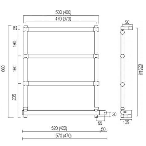 542 полотенцесушитель  SOLE Collection  Margaroli Santreyd 48971 - Вид №1