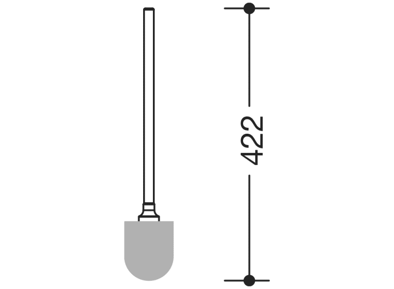 805.20.020 Щетка для унитаза HEWI System 111 | Edelstahl  - Вид №6
