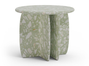 Круглый журнальный столик из венецианской терраццо