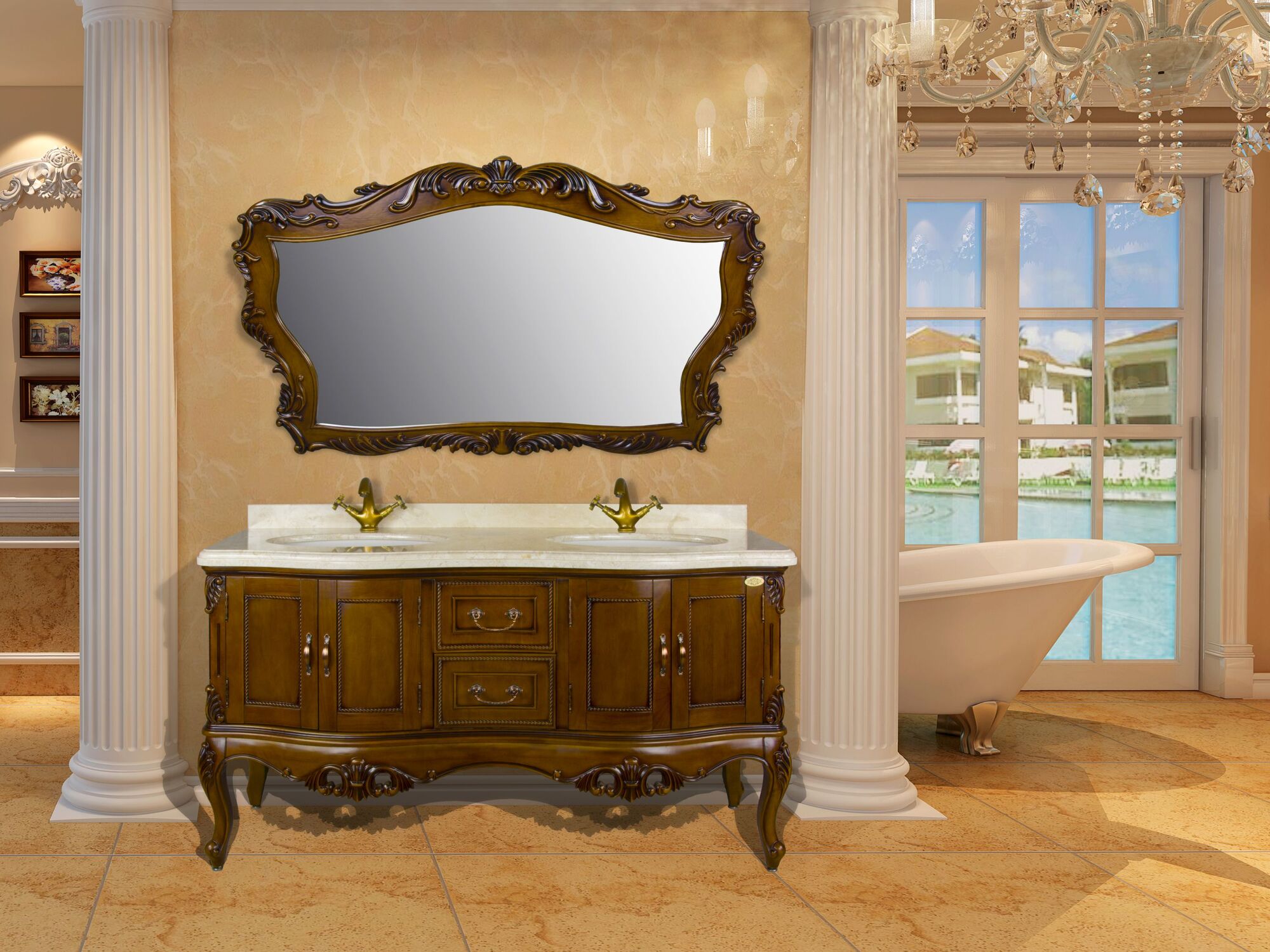 Тумба UFFIZI 160 арт. BDF-10 Орех Tessoro BDF10C160N - Вид №2