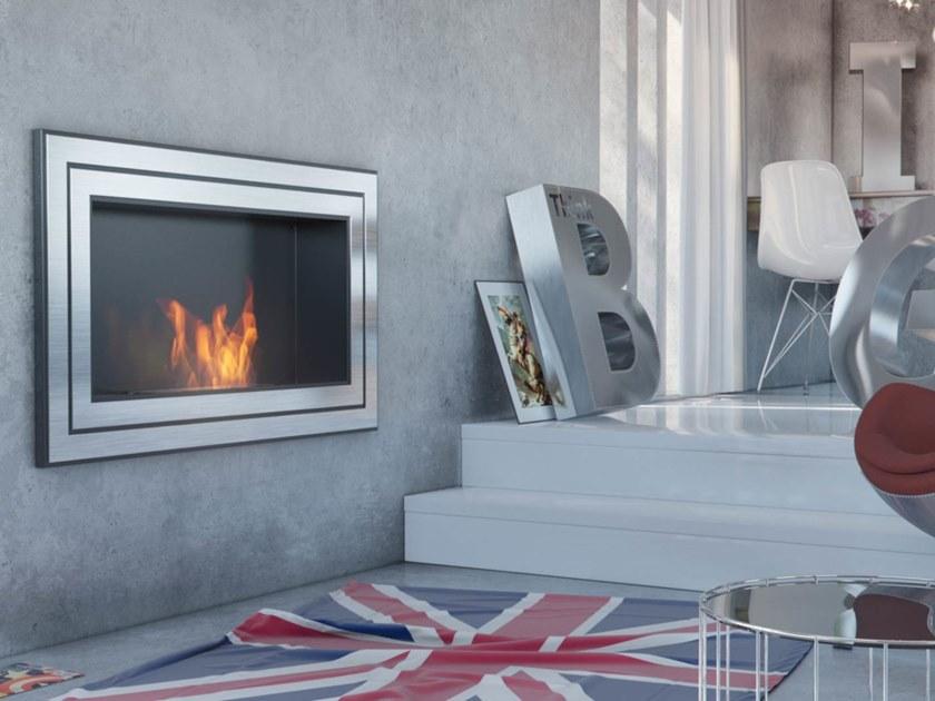 Kratki Встроенный камин из стали и биоэтанольного стекла на стене sun-id-1379934 - Вид №4