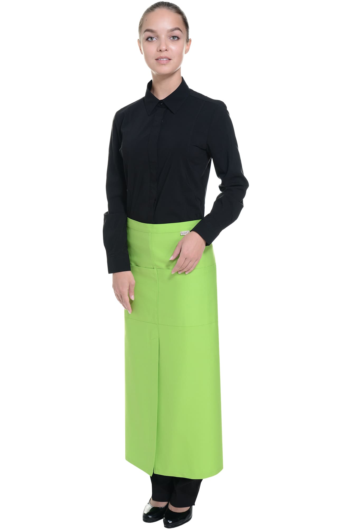 60402 Фартук удлиненный spring green (весенний зеленый) FLORA  Одежда для официантов  размер  - Вид №2