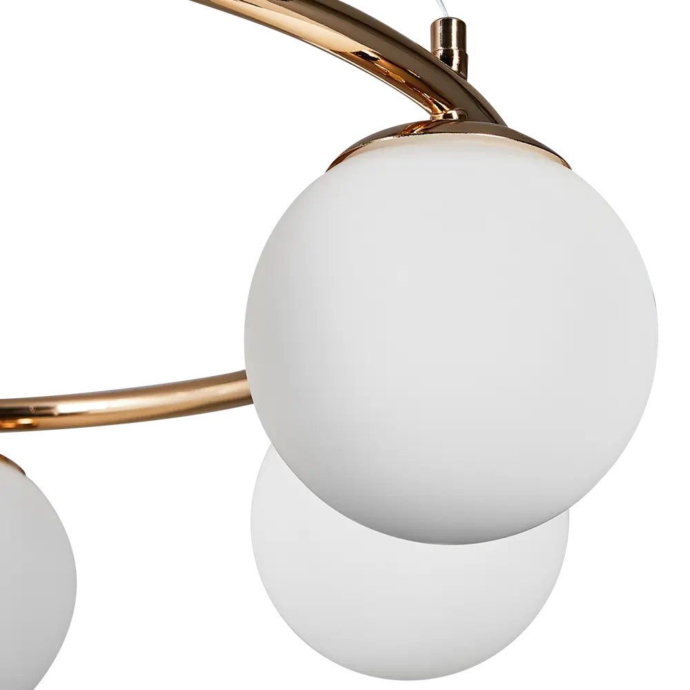 Подвесная люстра SCHAFFNER Circo с 6 матовыми шарами золотого цвета 89374505 STLM-0931913 - Вид №5