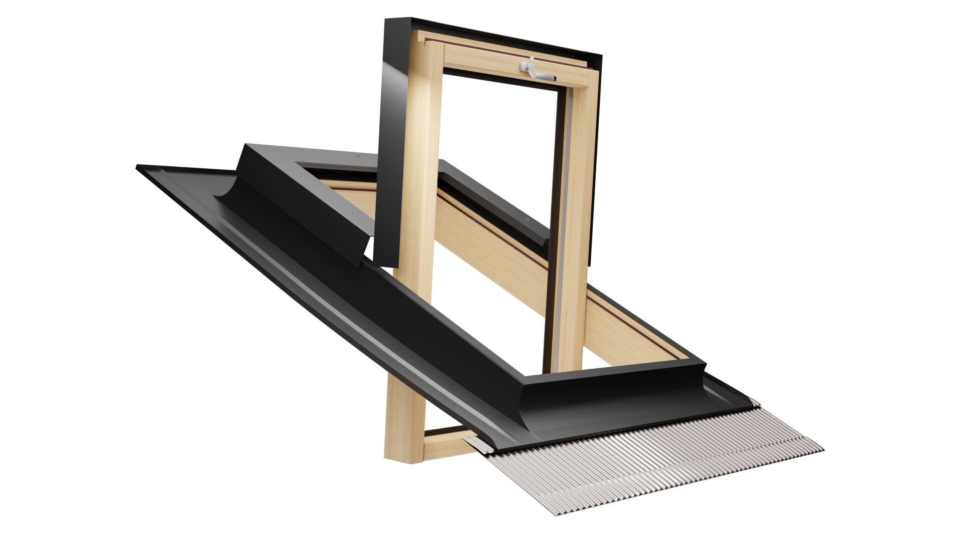 Алюминиевое и деревянное окно с навесной крышей Emica среда обитания ARCH-00060948 - Вид №2