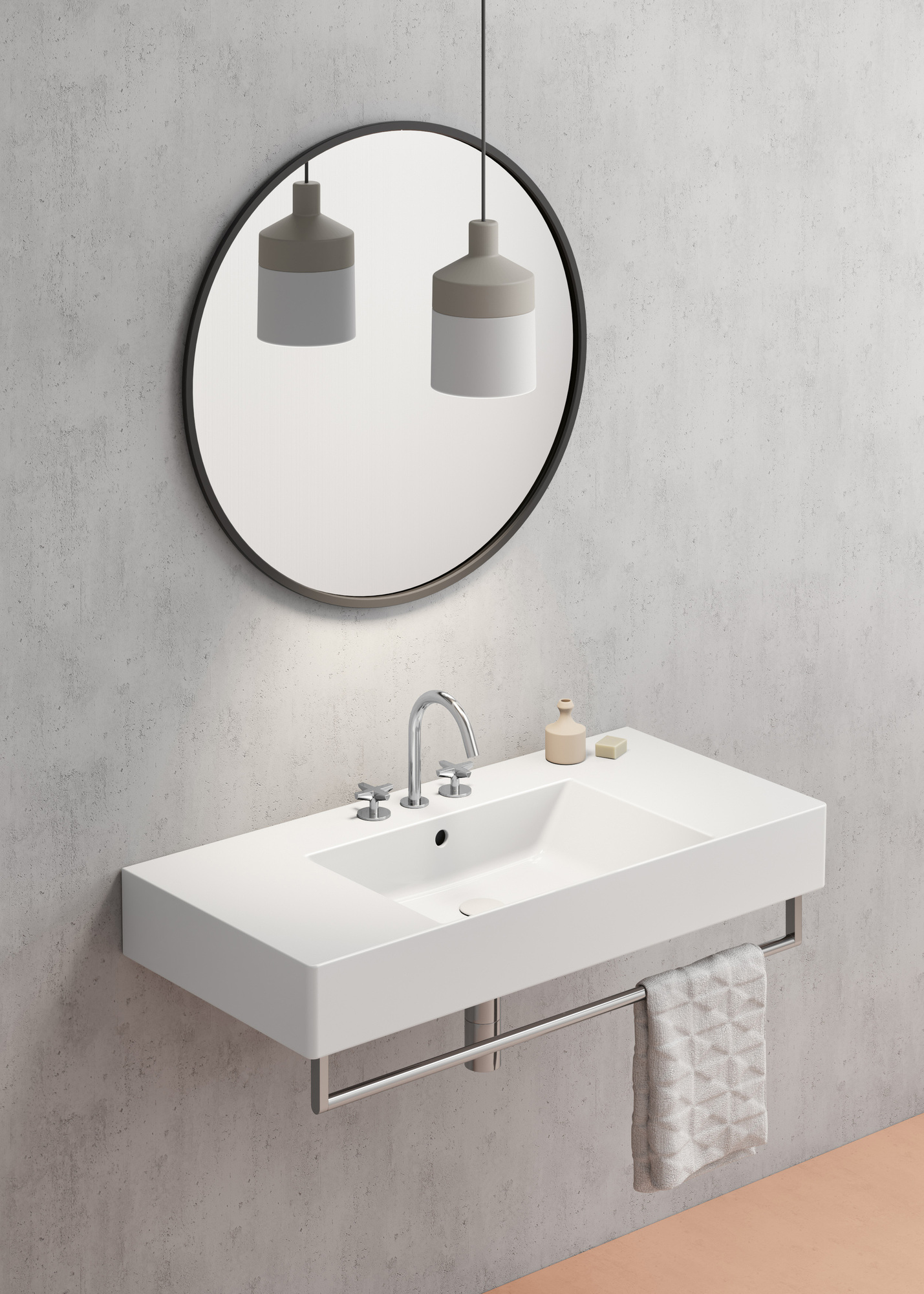 9451111 Подвесная раковина настенная овальная GSI ceramica  белая  - Вид №2