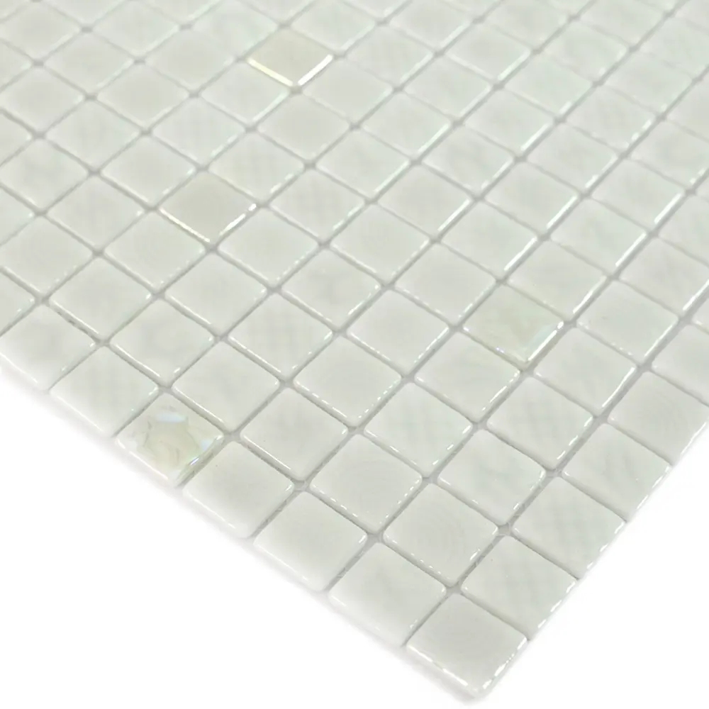 Мозаика стеклянная Natural STP-WH003-L 31.5x31.5 см цвет белый перламутровый Santreyd Steppa STLM-2202811 - Вид №1