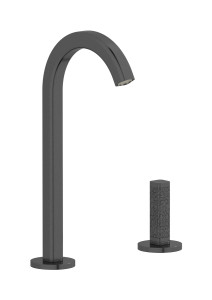 Смеситель для раковины на 2 отверстия WE ARE IB ei394cs_2 Brushed Black Chrome Elio