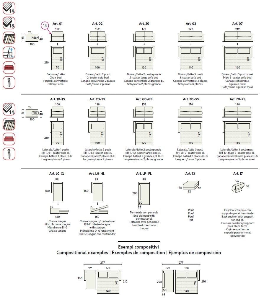 Диван-кровать из ткани Felis Day &amp ARCH-00127399 - Вид №9