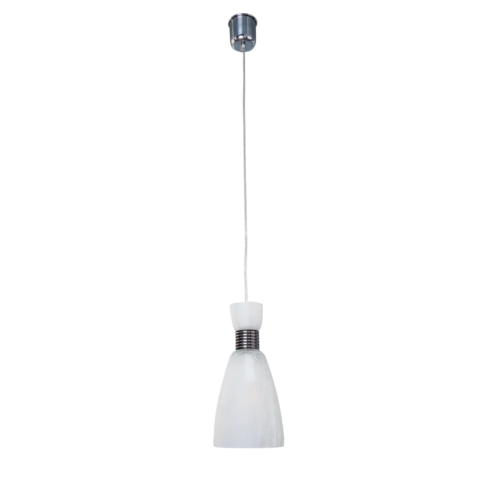Подвесной светильник Лоск 1xE14x60 Вт, металл/стекло, цвет хром/белый MW-Light STLM-2089015 - Вид №1