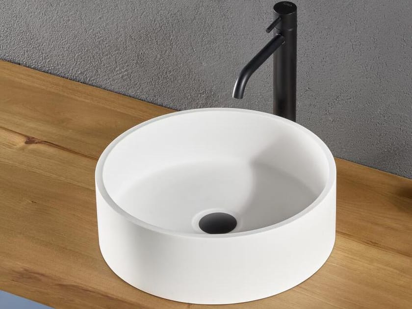 Круглый умывальник из смолы Gaia Mobili Complements ARCH-00012879