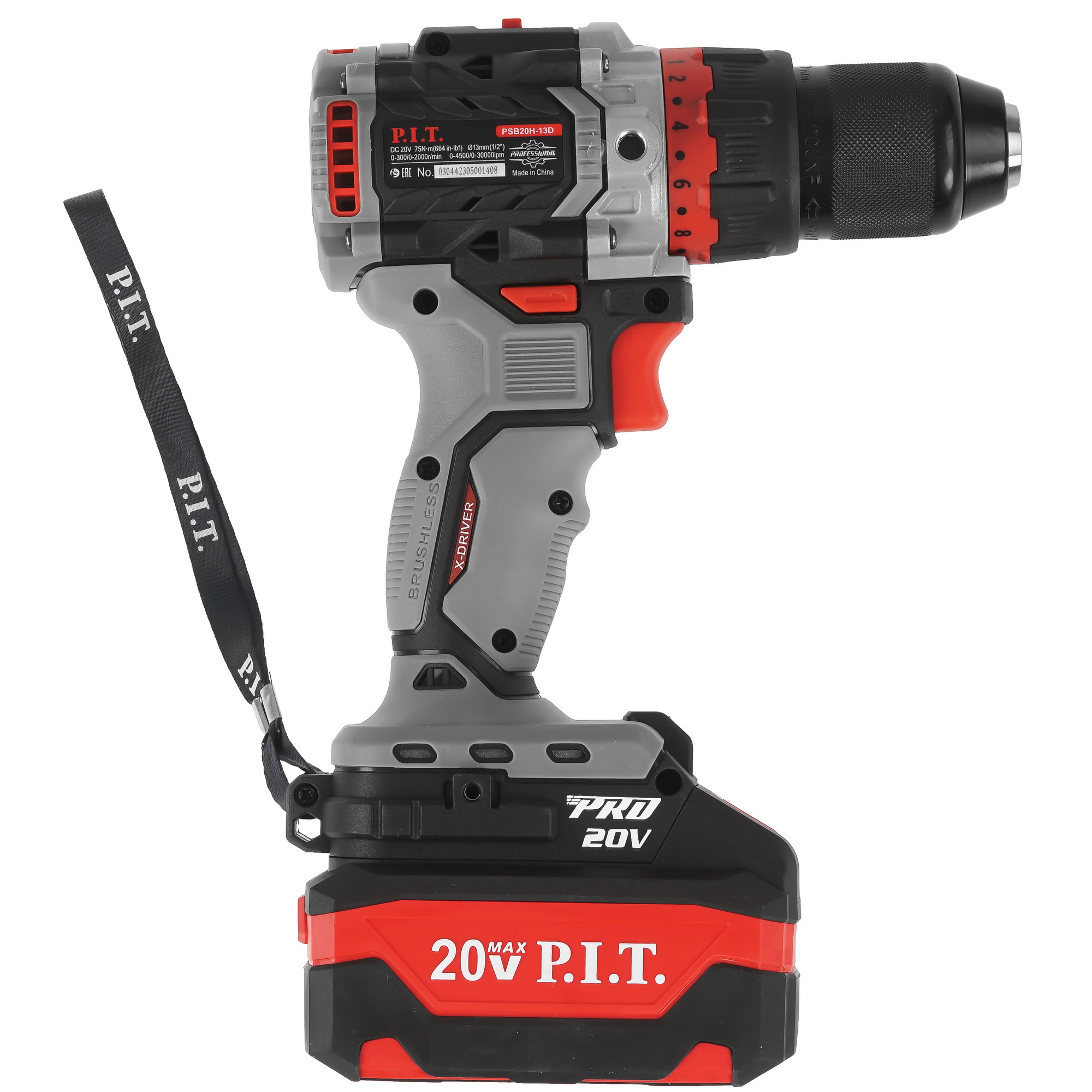 Дрель-шуруповерт PIT PSB20H-13D/3 X-DRIVER OnePower 20V 9086506 STDN-0088334 - Вид №2