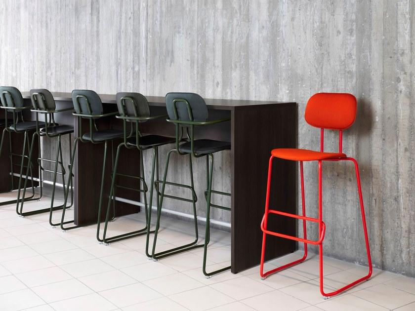 MDD Высокий табурет из саночной ткани с подставкой для ног New school sun-id-1477574 - Вид №1