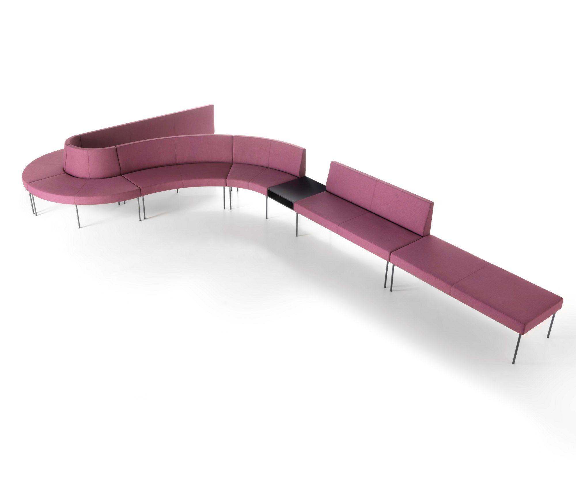 Модульная выпуклая скамья из ткани SITIA Laguna ARCH-00133121 - Вид №20