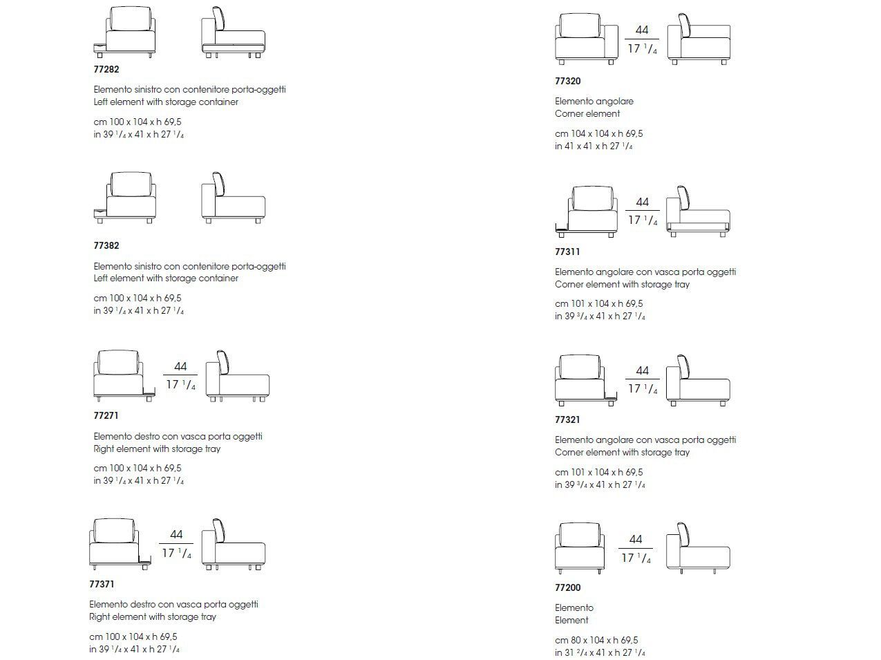 Модульный тканевый диван с отсеком для хранения Giorgetti Giorgetti Maserati Edition ARCH-00095059 - Вид №9