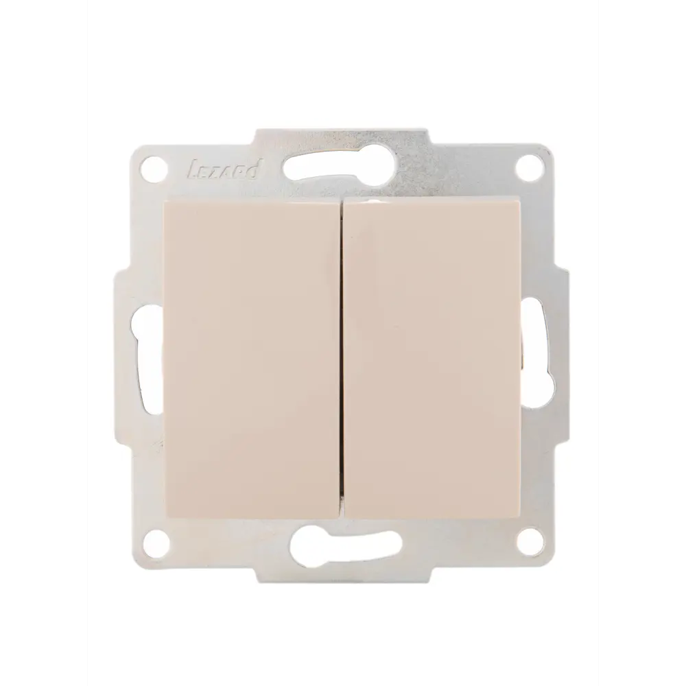 Выключатель Lezard Karina 2 клавиши цвет кремовый STLM-2185273