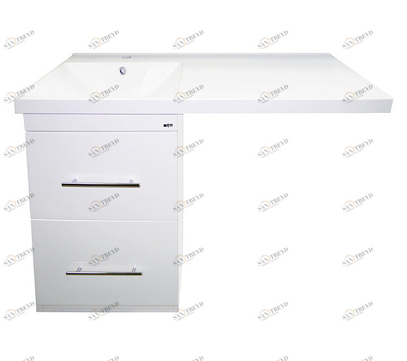 Тумба Мексика-50 под стиральную машину бел. эмаль с раков. Мексика-105 L (лев.) D MISTY 2312146