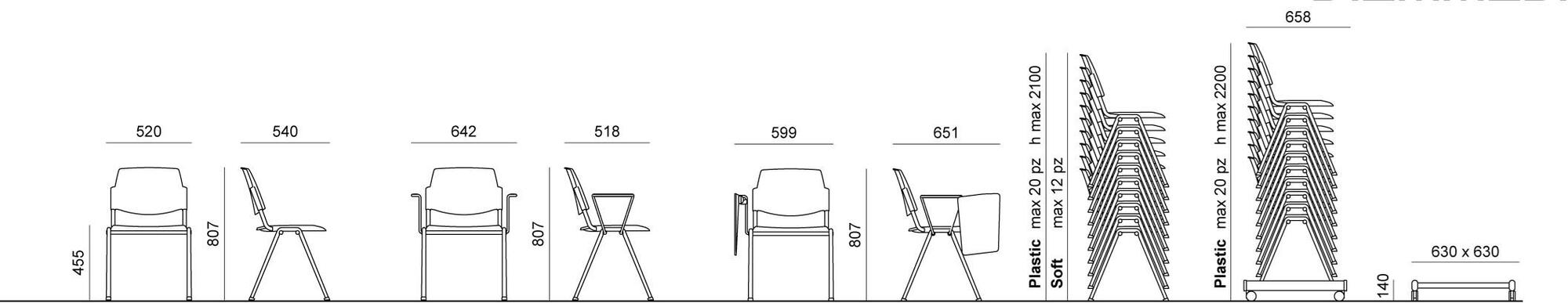 Diemmebi Стул полипропиленовый с подлокотниками Volée sun-id-1366316 - Вид №4