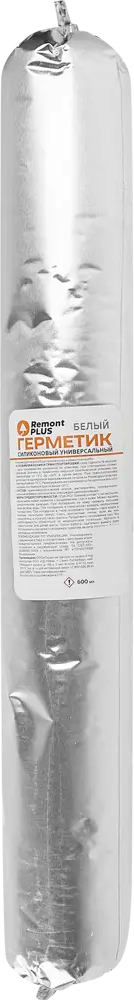 Силиконовый герметик Remont Plus универсальный белый 600 мл 86408715