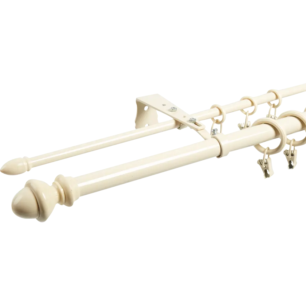 Карниз двухрядный Classic 160 см металл цвет бежевый АРТ-ДЕКОР STLM-2200748