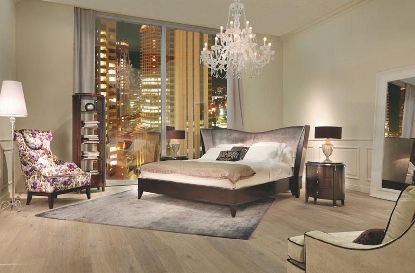 SELVA Кровать Queen size из шпона дерева с мягким изголовьем Vendôme 2057 Vendome - Вид №5