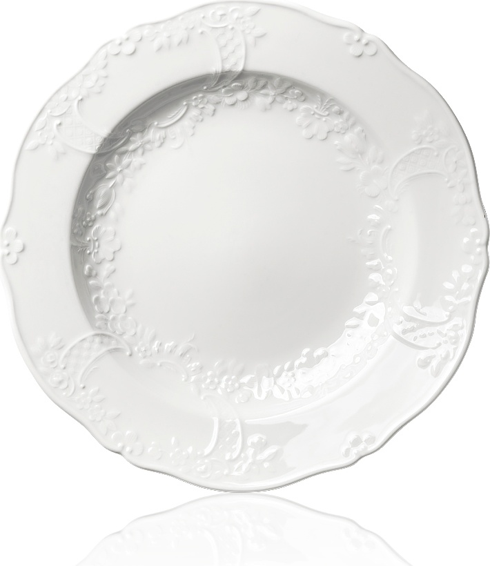 10548029 Meissen Тарелка обеденная 25см "Новый марсель, белый рельеф" Фарфор 